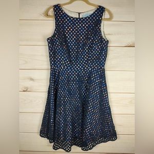 Antonio Melani Size 10 Dress Woman’s Multicolored Fit &Flare Sleeveless 100% Cot